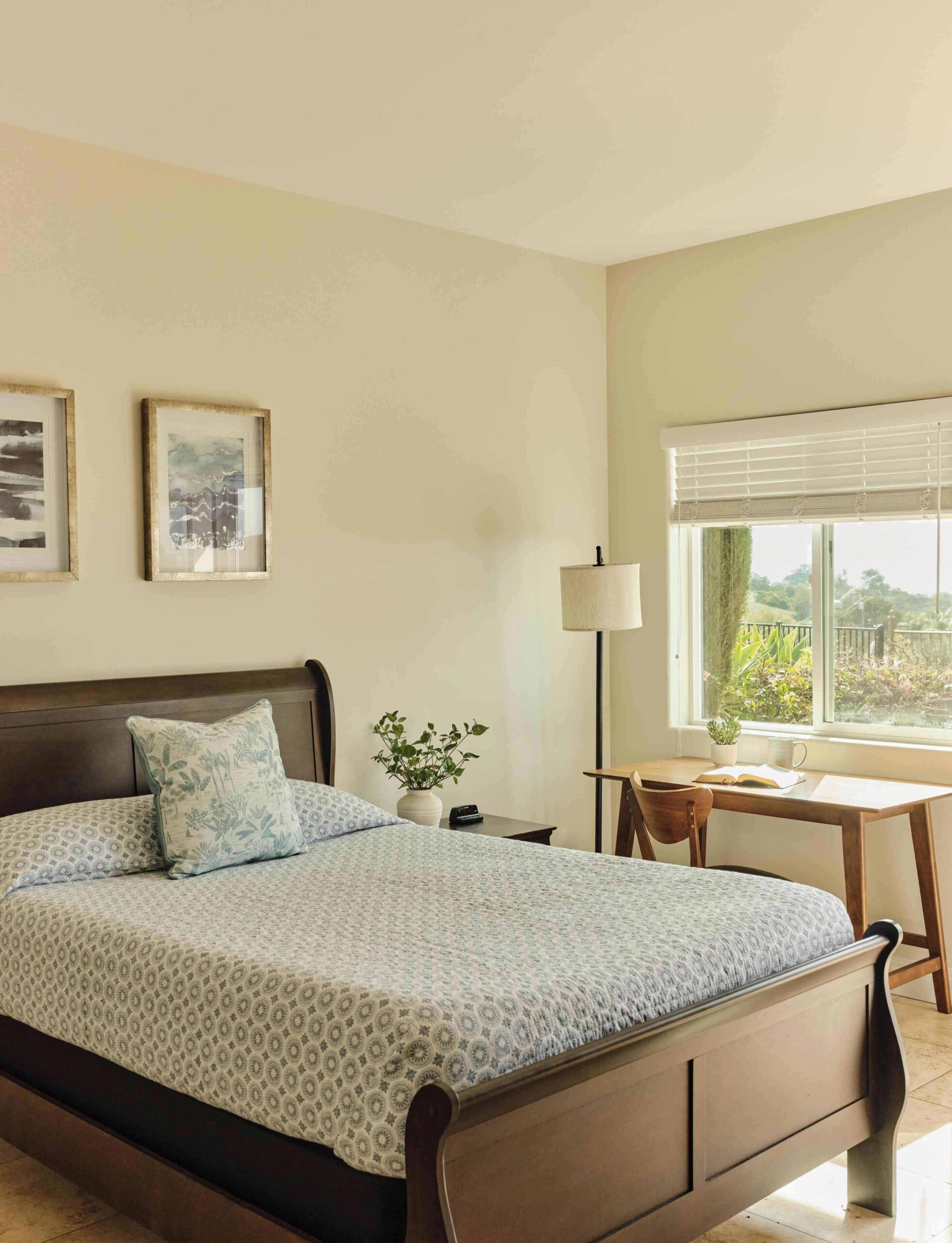 Bedroom with sunlight coming through window